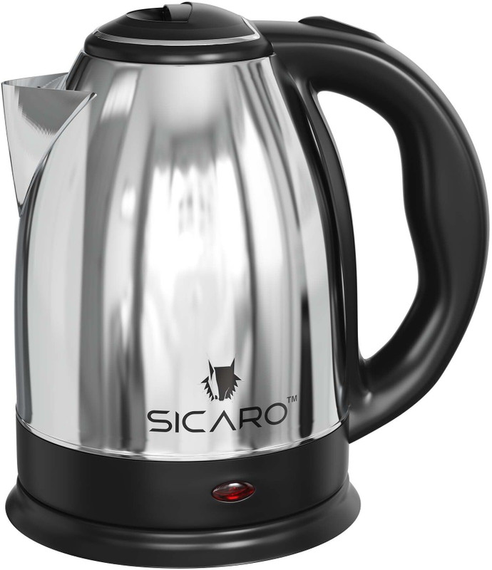 Sicaro SEK1800 Electric Kettle Portable Stainless Steel Electric Kettle(1.8 L, Silver)
