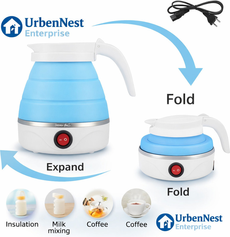 UrbenNest 00002 Multi Cooker Electric Kettle(0.6 L, Multicolor)