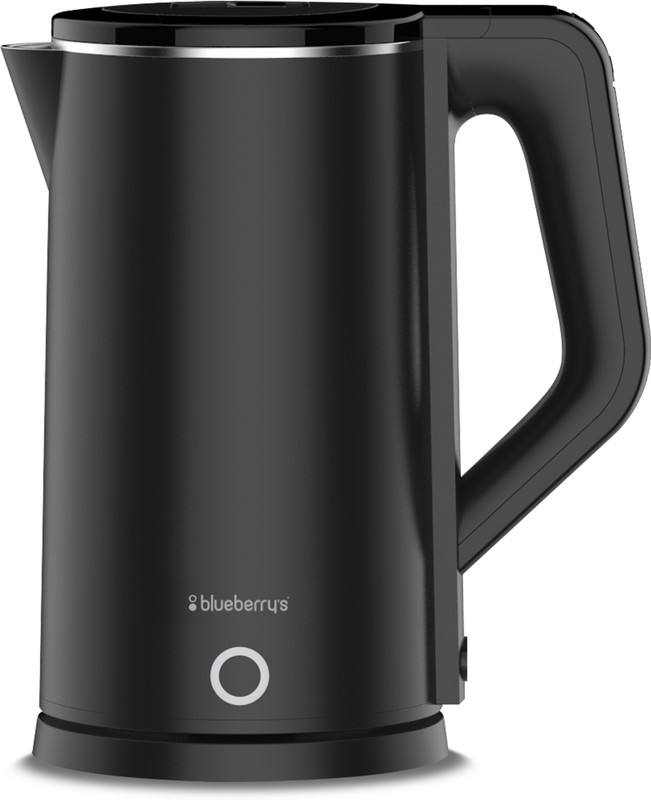 BlueBerry's Stainless Steel 2-Liter, 1500-Watts Electric Kettle Electric Kettle(2 L, Black)