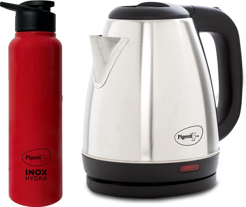 Pigeon 14913 Electric Kettle with Bottle(1.5 L, Silver)