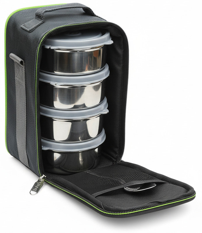 Shree Ganesh 100 ml 4 Compartments(Conduction Heat Lunch Box)