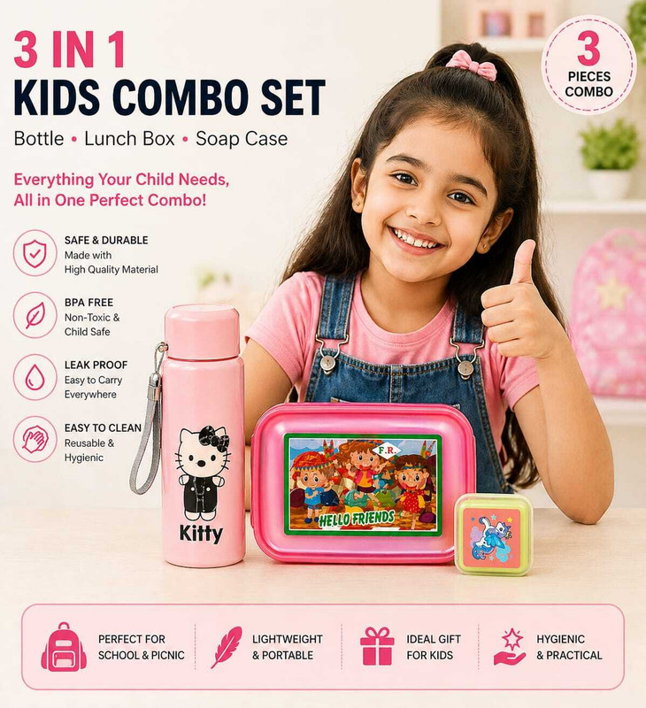 ELVORA 800 ml 3 Compartments(Steamer Lunch Box)