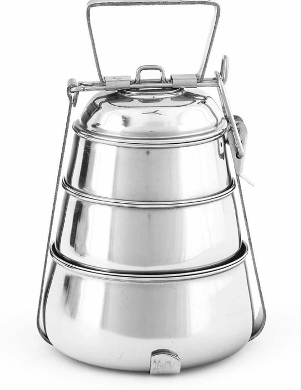 lizafabric 1200 ml 3 Compartments(Conduction Heat Lunch Box)