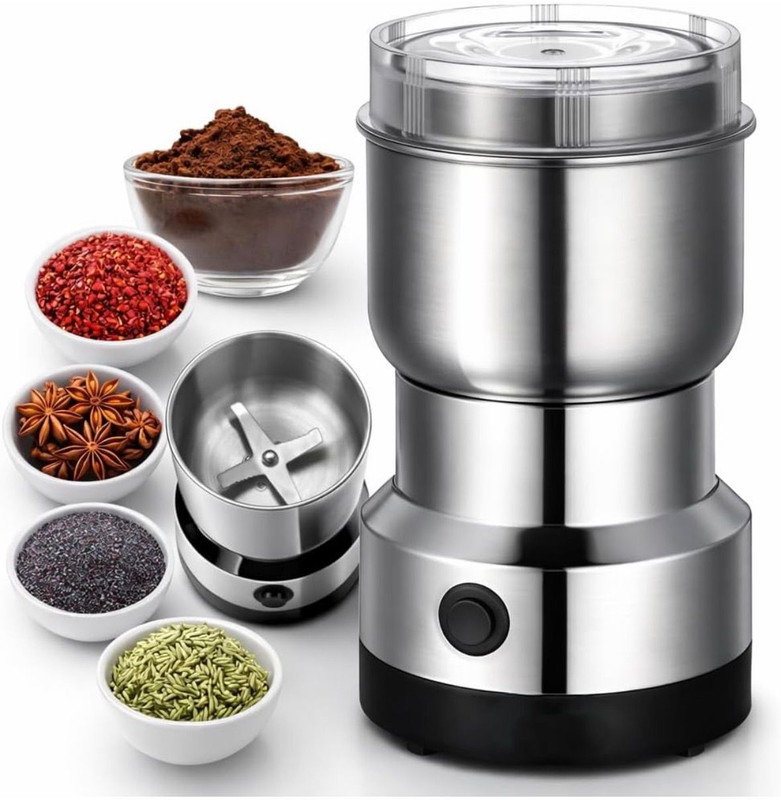 Wiseinda 220 W Mini Portable Grinder (Grinder for Coffee, Spices & Dry Masala Nutmeg Grinder