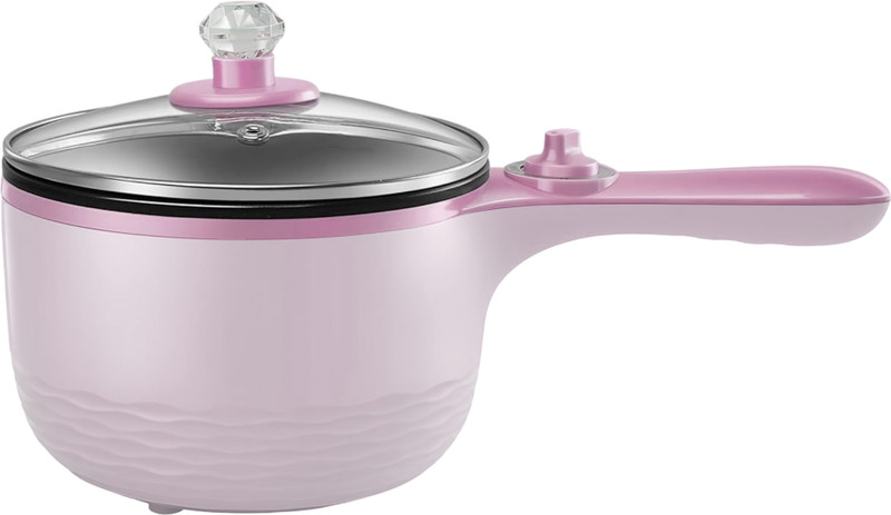 HILTON Multifunctional Non-Stick Electric Pan/Pot, Strong Glass Lid, Temp. Control Knob Round Electric Pan