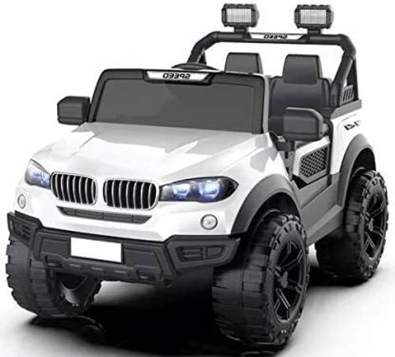 LITTLEPUP 8899 Electric ride on 1 to 8 Years old Kids Jeep Battery Operated Ride On(White)