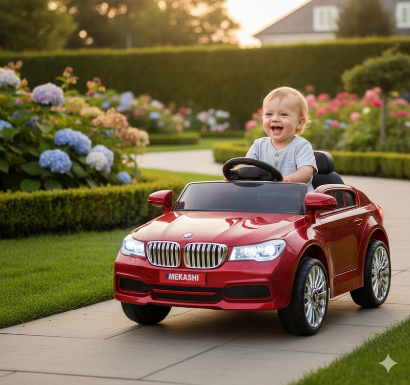 letzride Kids Electric Ride On Car with LED Lights Music Battery Operated SUV Toy Car Jeep Battery Operated Ride On(Red)