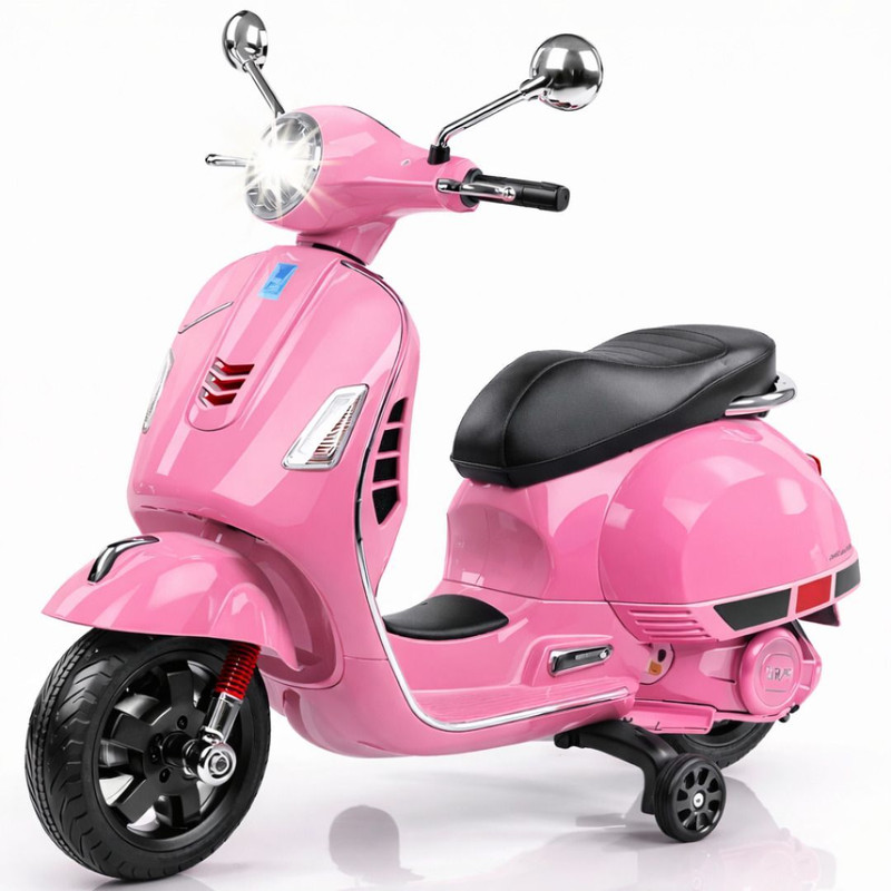 Ayaan Toys Vespa 12v Battery Operated Rechargeable Ride On Scooter for Girls and Boys Scooter Battery Operated Ride On(Pink)