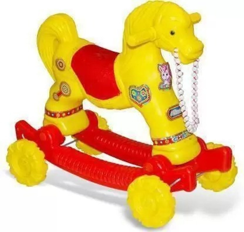 Shiv Online Toys 2 in 1 Baby Horse Rider | Rocker for Kids 1-2.5 Years Baby (multicolour) Rideons & Wagons Non Battery Operated Ride On(Yellow)