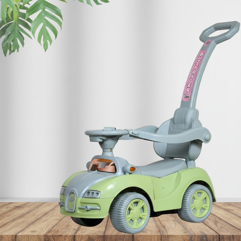 JoyRide Buzz+ Rider Ride-On Car for Kids | Music & Horn Steering | Back Support Handle Rideons & Wagons Non Battery Operated Ride On(Pink)
