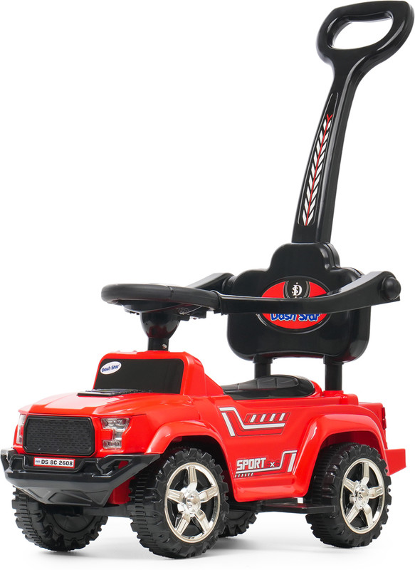 JoyRide Jeep plus 4x4 Ride on Jeep for Kids |Music & Horn| Parental Handle & Big Wheels Jeep Non Battery Operated Ride On(Red)