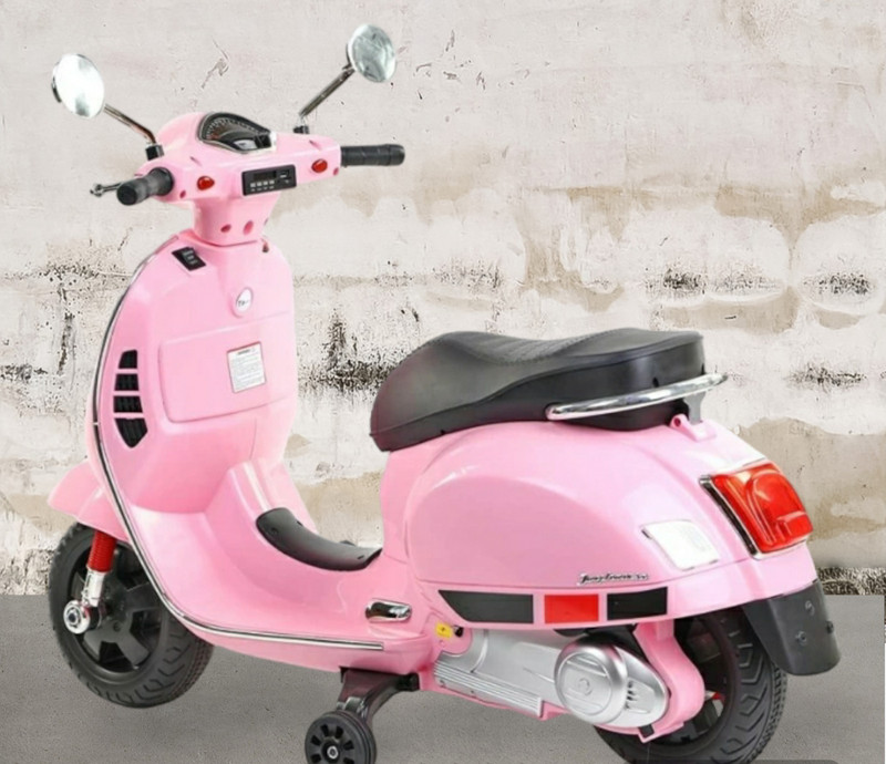 Prabal Vespa 12V Battery Operated Ride On Scooter For Kids with Foot Accelerator Scooter Battery Operated Ride On(Pink)
