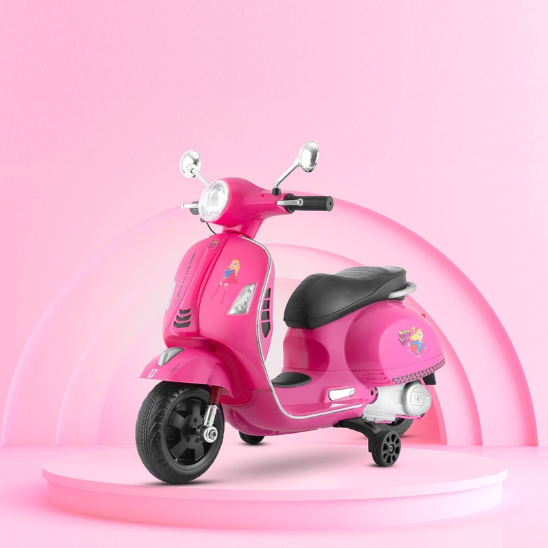 leotoon Super Girl Scooter Bike Battery Operated Ride On(Pink)