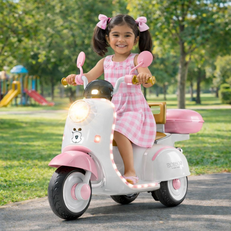 Ayaan Toys New Vespa kids ride on scooter battery operated 1 to 6Yrs Bike Battery Operated Ride On(Pink)