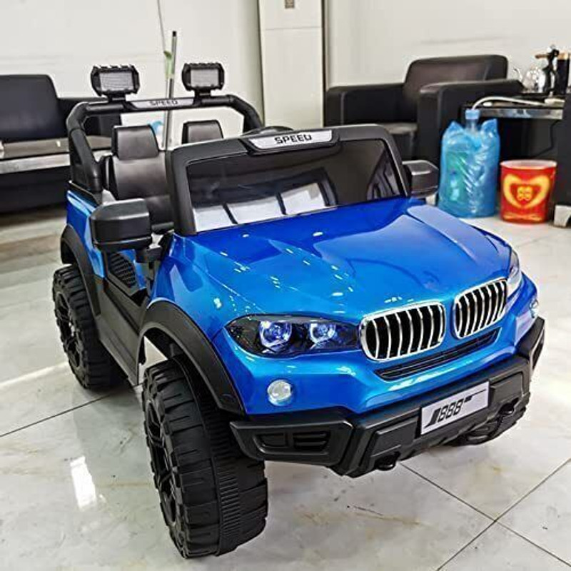 BROKKE BMW-888-JEEP Rideons & Wagons Battery Operated Ride On(Blue)