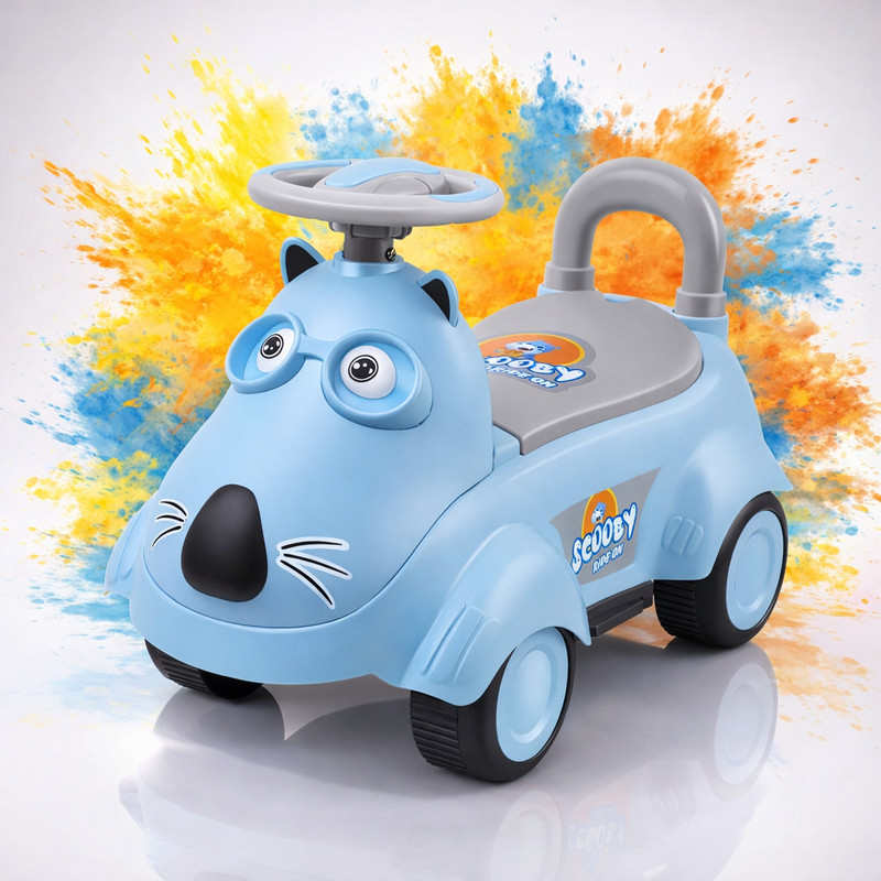 SPEEDFOX New One Baby Ride On Car with Handle | Cartoon Kids Push Toy Car |kids(Green)
