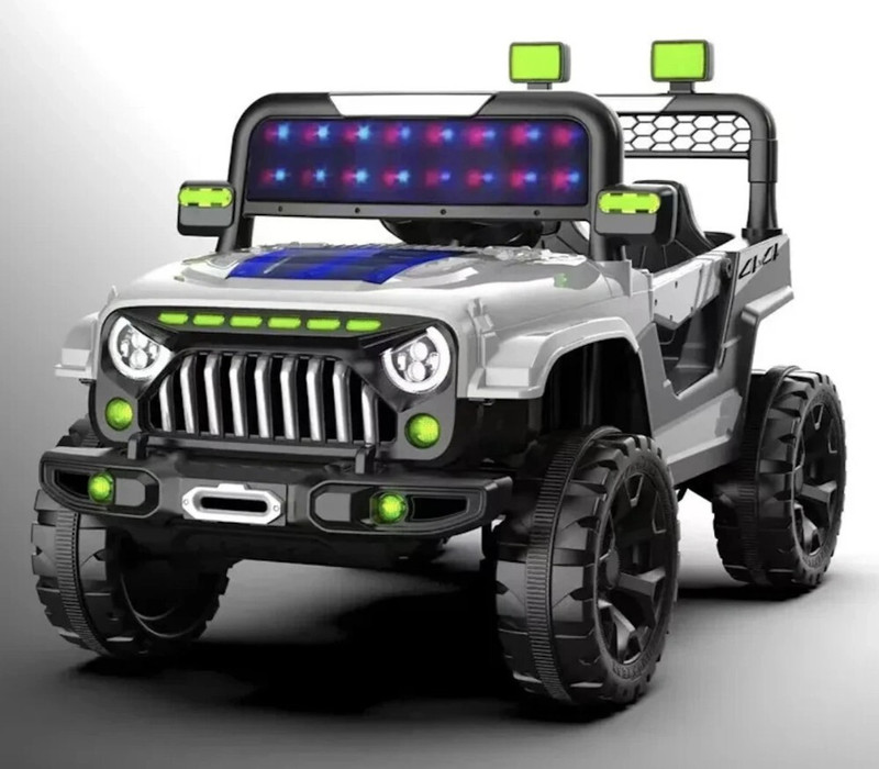 SmallBoyToys 528 WHITE Battery Operated Off Road Jeep (1-6 yrs) Jeep Battery Operated Ride On(White)
