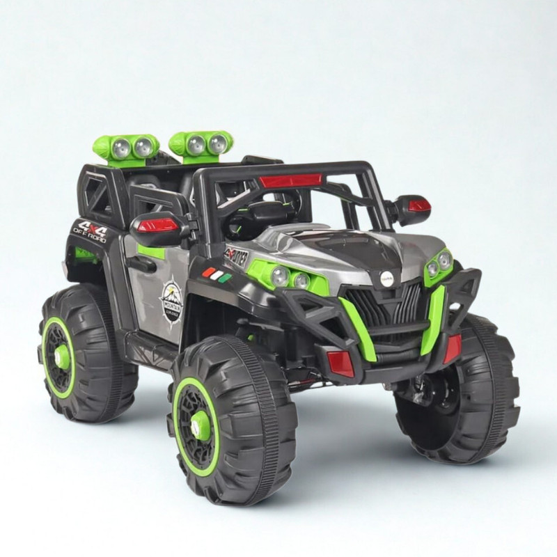LITTLEPUP Monster Wheel 4X4 BQ-2188 Kids Battery Operated Ride-on Jeep Jeep Battery Operated Ride On(Green)