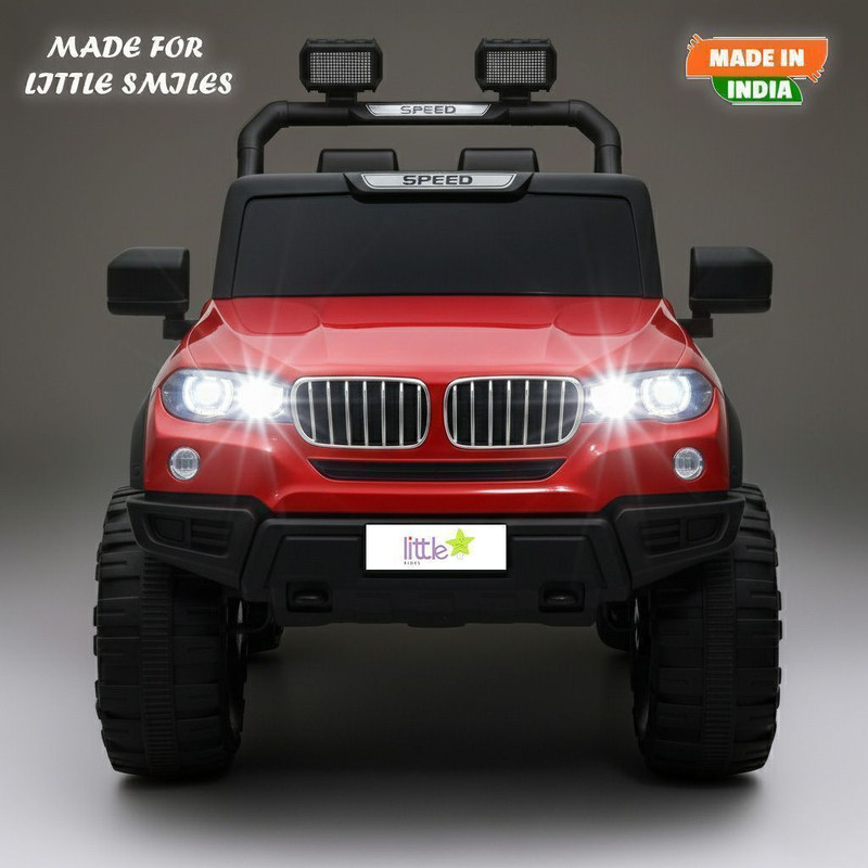 LITTLE RIDES 888 (1-8yrs) Jeep Battery Operated Ride On(Red)