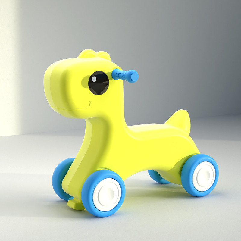 Lifelong Cuppy Horse Ride-On for Kids 1+ Years | Sturdy & Comfortable Push Ride Rideons & Wagons Non Battery Operated Ride On(Yellow)