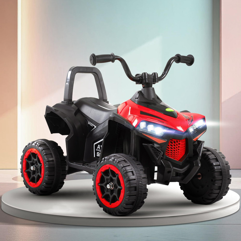 baybee Monstro ATV Electric Ride on Toy Bike for Kids with Light & Music, Rechargeable Bike Battery Operated Ride On(Red)