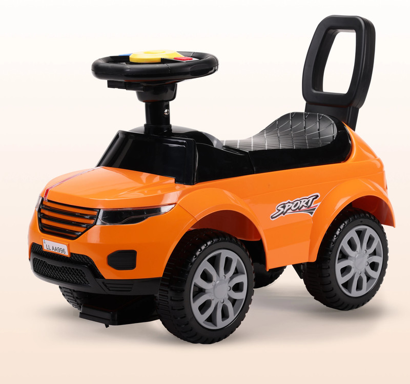 LuvLap Starlight Car with Music,Ride on for kids 1-3 years upto 25 Kgs Car Non Battery Operated Ride On(Orange)