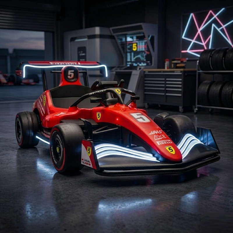 JoyRide Electric F1 Racing Car Battery Operated Ride On(Red)