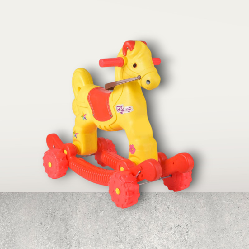 VARAA G Rideons & Wagons Non Battery Operated Ride On(Green, Yellow)