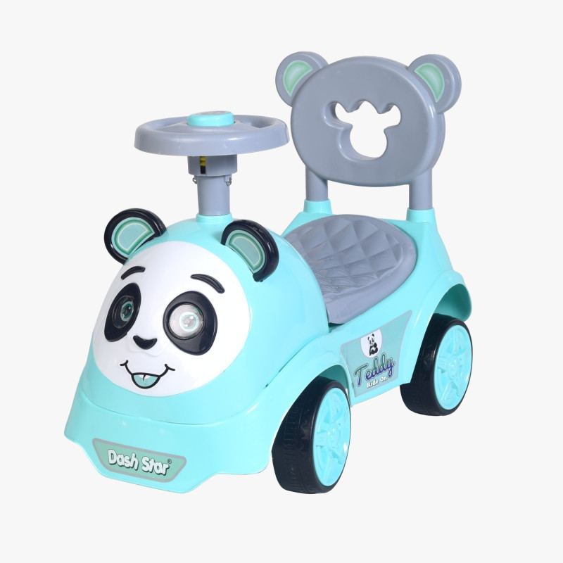 Dash Star Teddy Ride On for Kids, Push Car for Baby with Backrest and Under Seat Rideons & Wagons Non Battery Operated Ride On(Green)