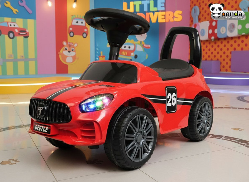 PANDA BABY PRODUCTS Beetle Ride on Jeep for Kids with Music & Light Car Non Battery Operated Ride On(Blue)