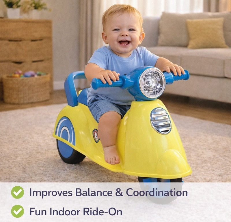 Maanit Kids Ride On Scooter Battery Operated Ride On(Red, Yellow)