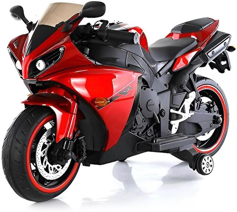 Kidscruser R1 Sports Ride on Bike for 2 to 7 Years Kids with 12V Battery & Music System Bike Battery Operated Ride On(Red)