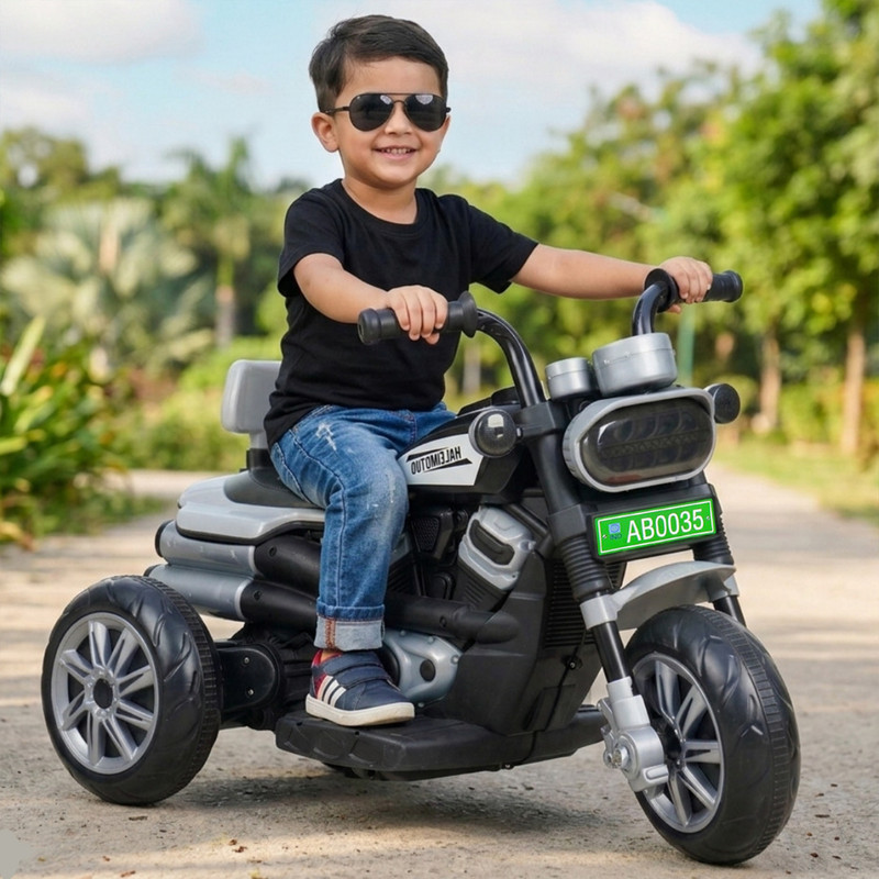A+13 TOYS 6V Kids Electric Bike with LED Light & Music (2–5 Years) Bike Battery Operated Ride On(Red)