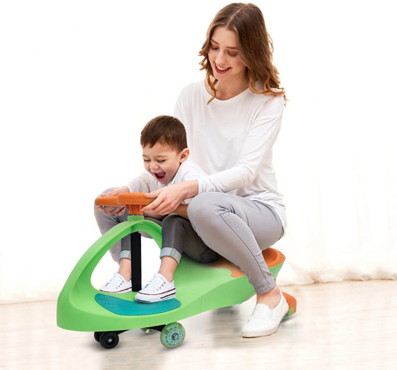 TYGATEC Swing Car,Ride on Wiggle Car Twist,Turn, Wiggle Movement to Steer(Green)