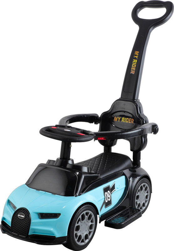 Vini Toys Sky Blue Bugatti-Inspired Rider Ride-On Car for Kids Rideons & Wagons Non Battery Operated Ride On(Blue)