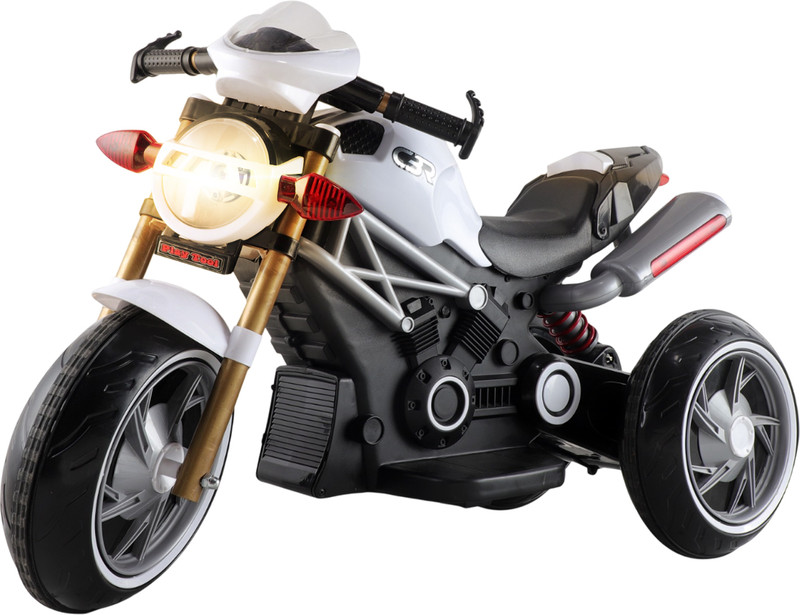 ODELEE Rechargeable Battery-Operated Ride-on Electric Bike Bike Battery Operated Ride On(Black, White)