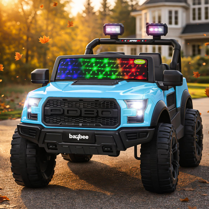 baybee Bronco Rechargeable Jeep for Kids, Ride on Toy Kids Car with Bluetooth, Music Jeep Battery Operated Ride On(Blue)