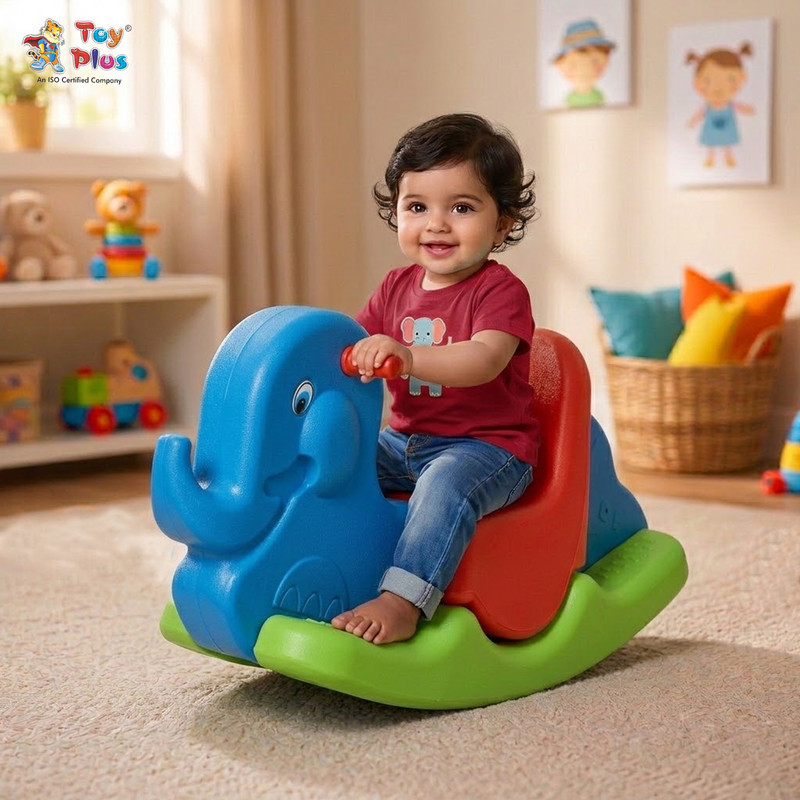 Toy Plus Toy Plus Elephant-shaped Rokers - Blue face Rideons & Wagons Non Battery Operated Ride On(Green, Blue, Red)