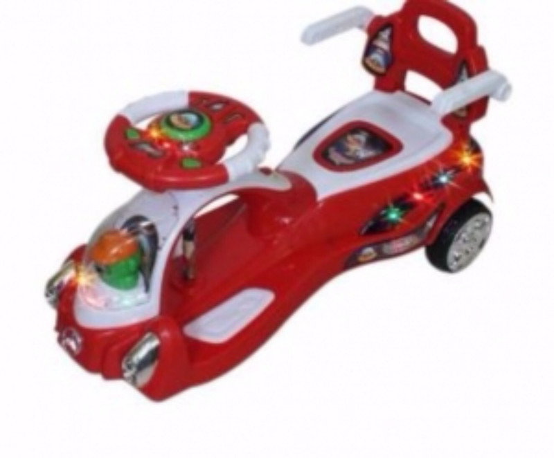 PANDA Swing Car Space Car Musical Deluxe Rideons & Wagons Non Battery Operated Ride On(Red)