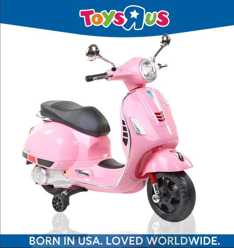 Toys R Us Avigo Vespa electric scooter for kids 2 to 5 years Scooter Battery Operated Ride On(Pink)