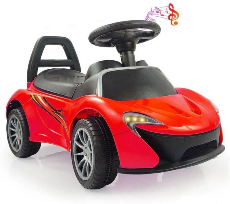 JoyRide Drift Spider Car Ride on for Kids with Music & LED Light, Age 1 to 3 Years Push Car Non Battery Operated Ride On(Orange)