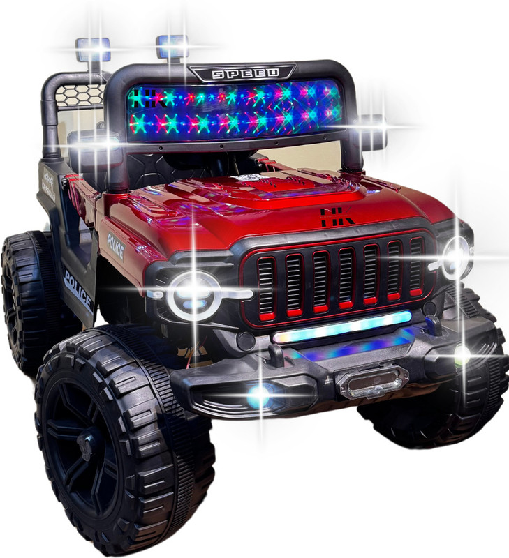 HK ENTERPRISES OFFICIAL "Powerful Ride-On Jeep with Big Wheels & Muscular Off-Road Style" Jeep Battery Operated Ride On(Red)