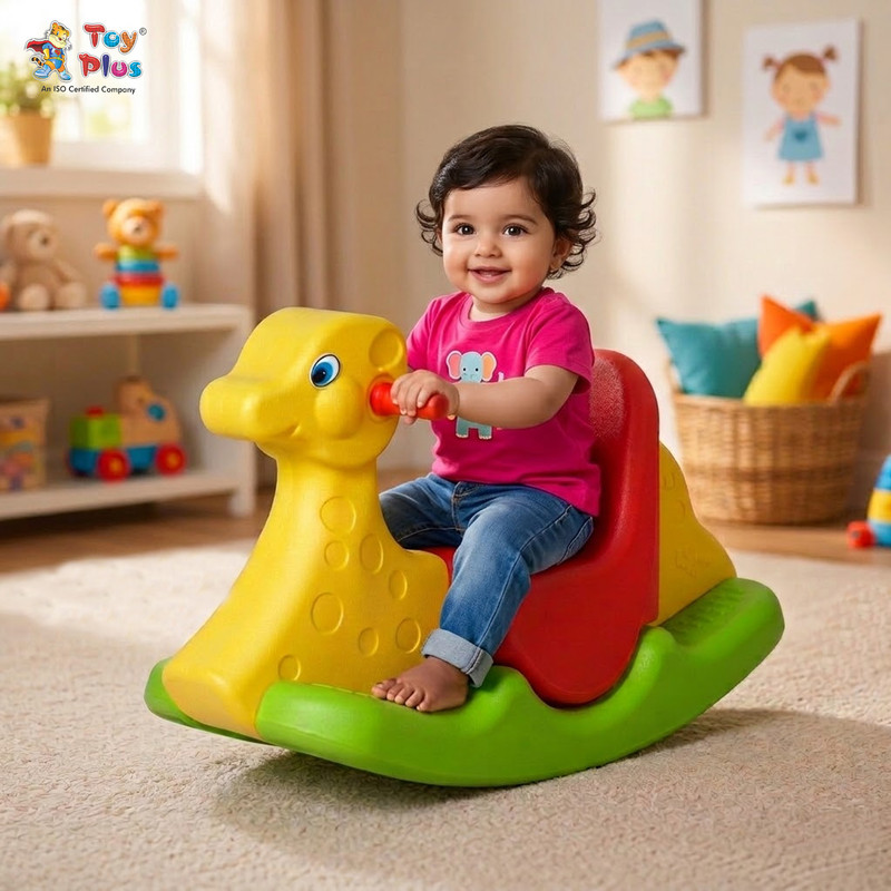 Toy Plus Toy Plus Rock N Ride-On Cum Rocker Toy Cart Non Battery Operated Ride On Rideons & Wagons Non Battery Operated Ride On(Yellow)