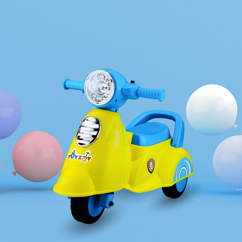 Toyzoy Shooter Scooter Push Ride-on| Ages 1.5to3 years|Music&LED Light |Carrying 45kgs Scooter Non Battery Operated Ride On(Pink)