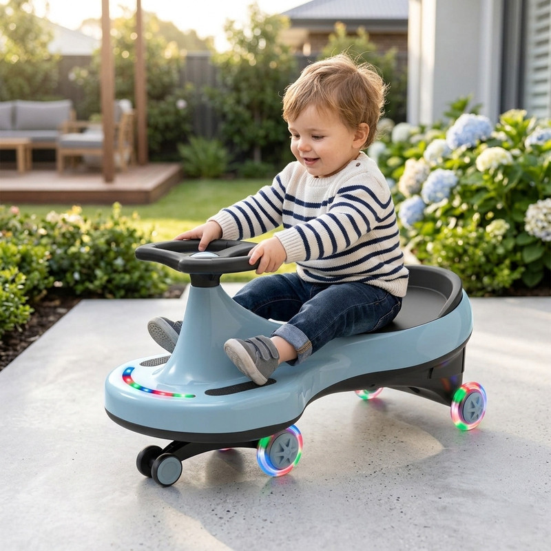 JoyRide Sports Swing Car, Kids Push Car, Magic Car for Kids, Comfortable Seats Rideons & Wagons Non Battery Operated Ride On(Blue)