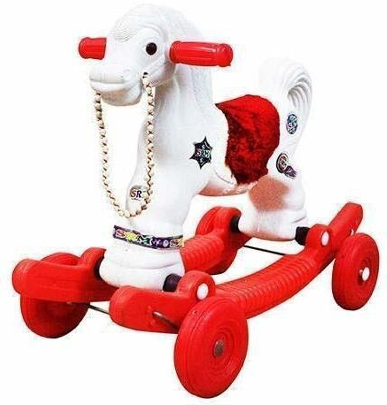 DAZZLE OH BABY' by PLASTIC CHETAK HORSE WITH ROCKING FUNCTION,AMAZING COLOR Car Non Battery Operated Ride On(Multicolor)