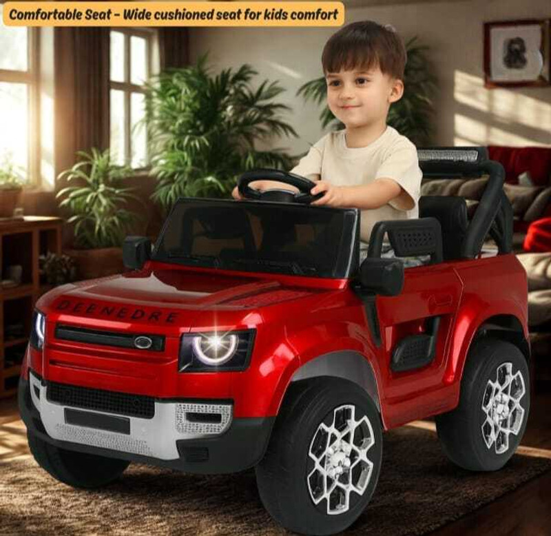 Kidscruser KIDES DEFENDER JEEP RIDE ON RED Jeep Battery Operated Ride On(Red, Black)