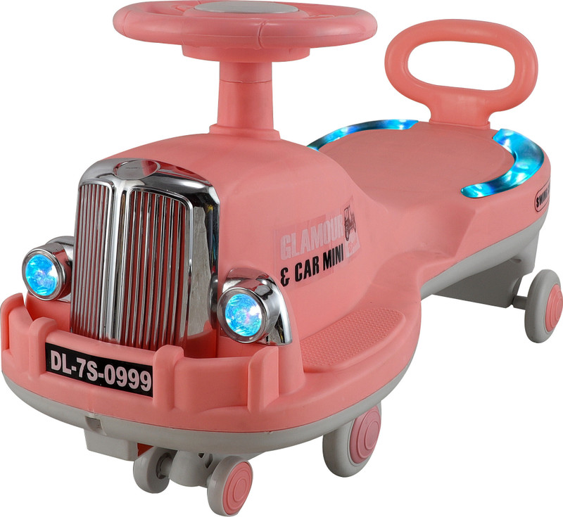 JoyRide Swing Car with Light & Music Ride on Car | Push Car | stylish look Sports Car Rideons & Wagons Non Battery Operated Ride On(Pink)