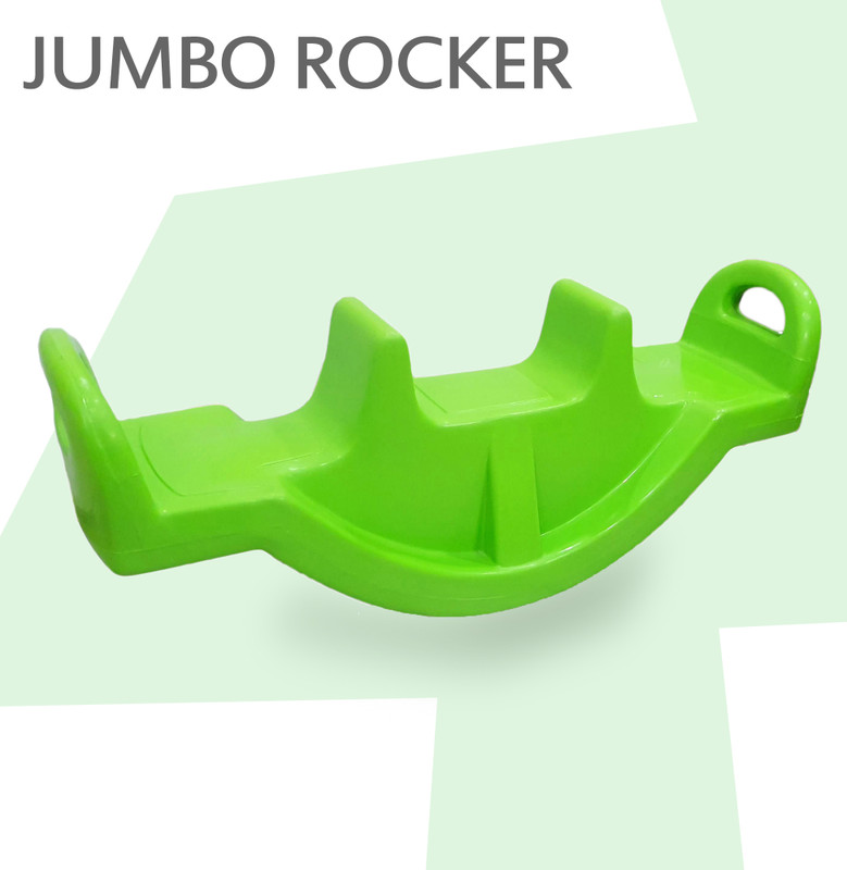 Ehomekart See Saw Rocker for Kids - Plastic See Saw Jumbo Rocker for Indoors and Outdoors(Green)