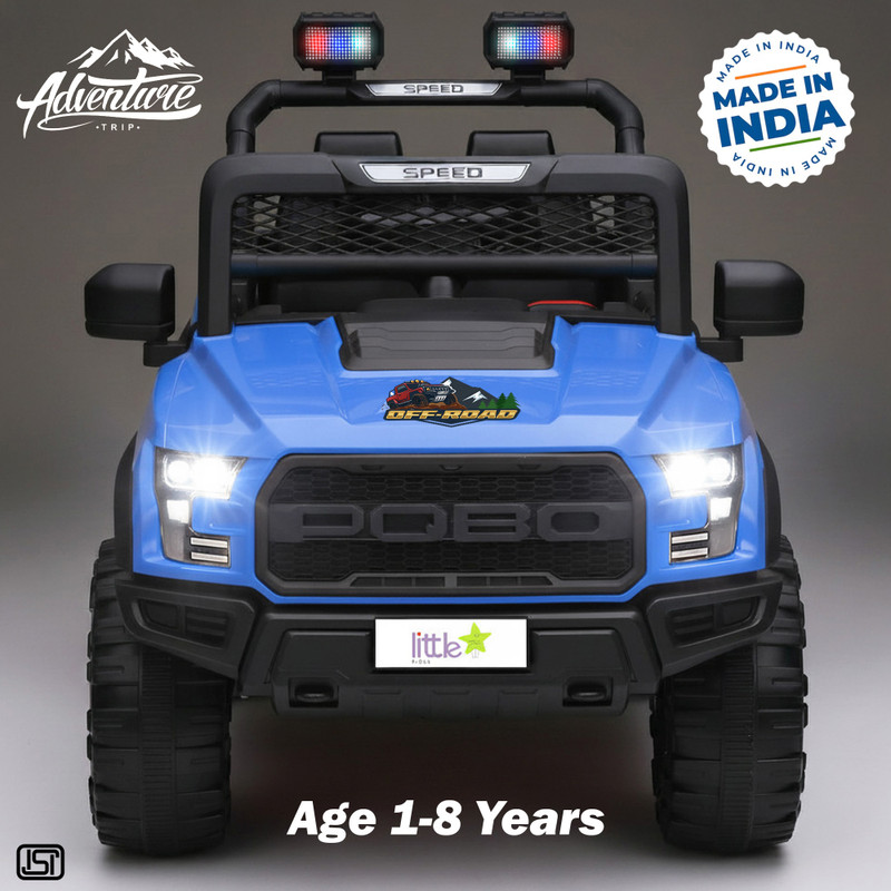 Miss & Chief Jeep Battery Operated Ride On(Blue)